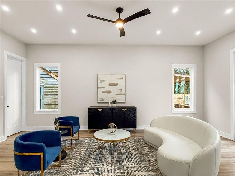 Furnished interior view inside a new home in , Atlanta (Image 16). Furnished interior view inside a new home in , Atlanta (Image 16).