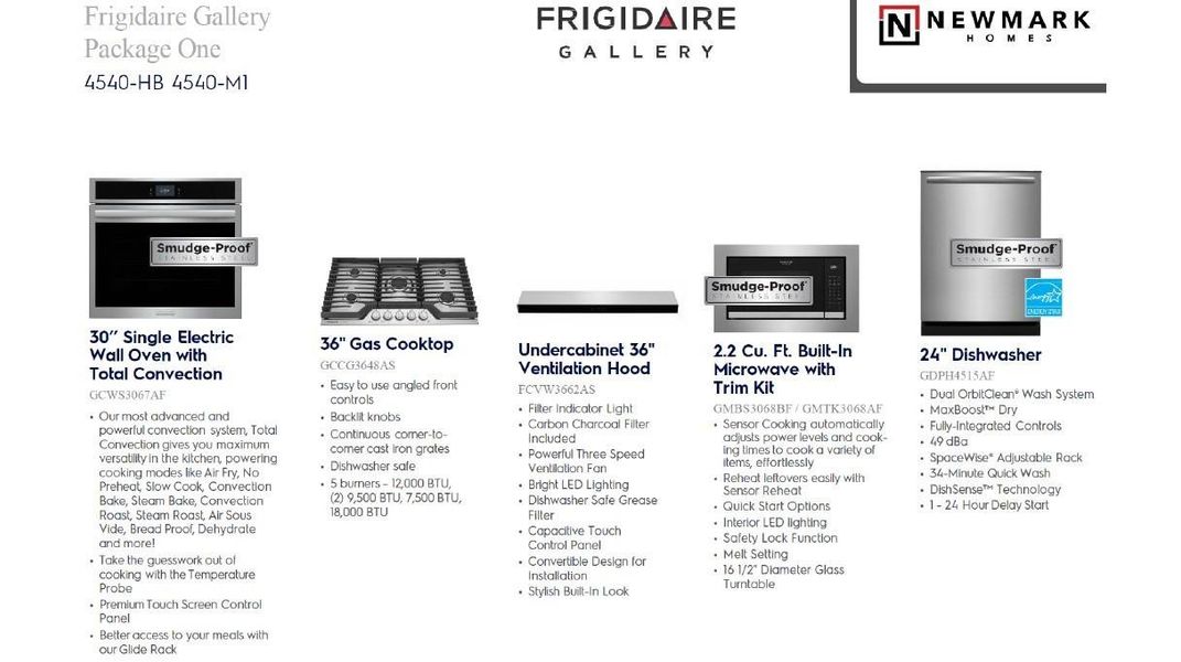 Included Kitchen Appliances