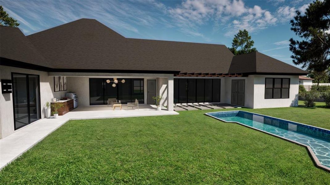 Front exterior of a new home in , Winter Garden, FL, highlighting curb appeal (Image 4).