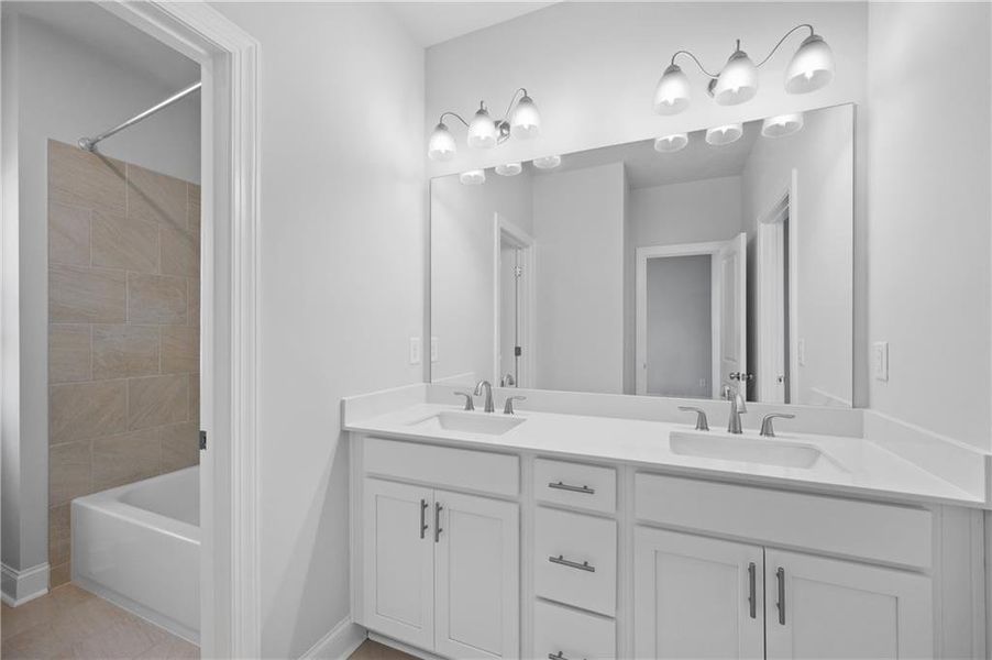 Furnished interior view inside a new home in Palisades Single Family, Cumming (Image 9).