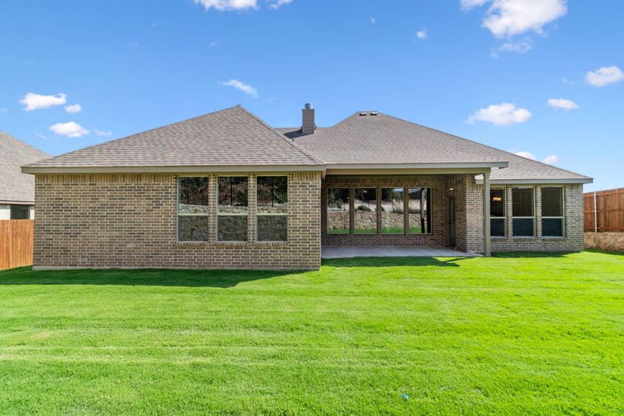 Back Yard | Concept 2796 at Coyote Crossing in Godley, TX by Landsea Homes