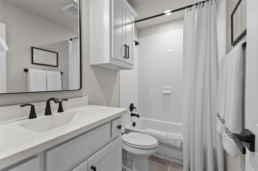 One of the bathrooms