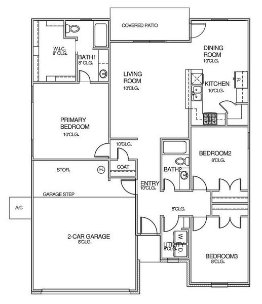 2D floor plan layout of this home in Grand Oaks Reserve, Cleveland, TX (Image 2). 2D floor plan layout of this home in Grand Oaks Reserve, Cleveland, TX (Image 2).