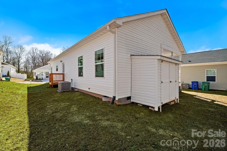 Exterior details and patio area of a home in , Asheville (Image 3).