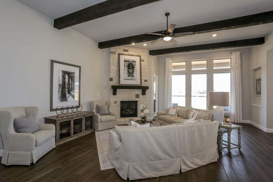 Furnished interior view inside a new home in Valencia: Hilltop Collection, Manvel (Image 40).