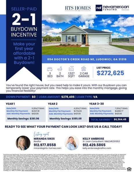 2D floor plan layout of this home in Doctor's Creek, Ludowici, GA (Image 21).