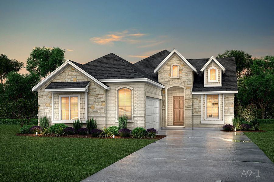 Representative exterior photo of a completed home built from the Paterson by John Houston Homes in Ridgepoint - Phase 1, Midlothian, TX (Image 2). Representative exterior photo of a completed home built from the Paterson by John Houston Homes in Ridgepoint - Phase 1, Midlothian, TX (Image 2).