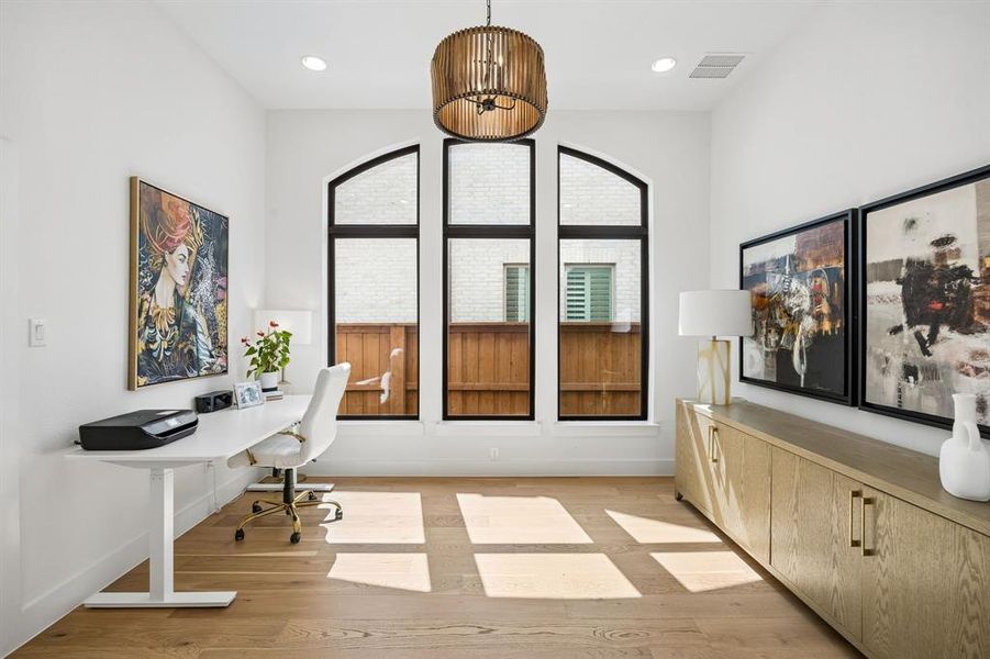 Furnished interior view inside a new home in Fields 50', Frisco (Image 19). Furnished interior view inside a new home in Fields 50', Frisco (Image 19).