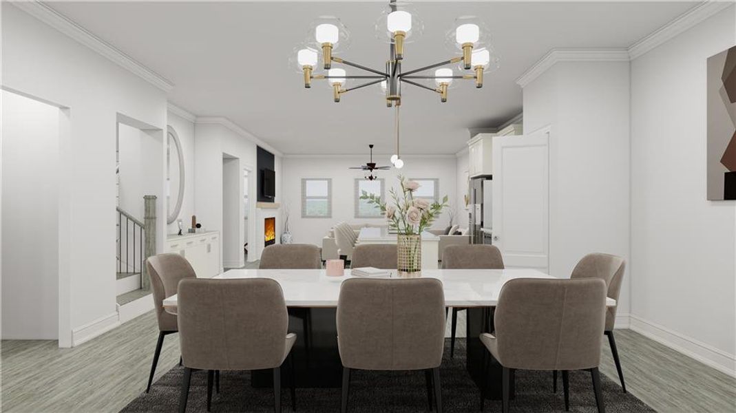 Furnished interior view inside a new home in , Cumming (Image 16).