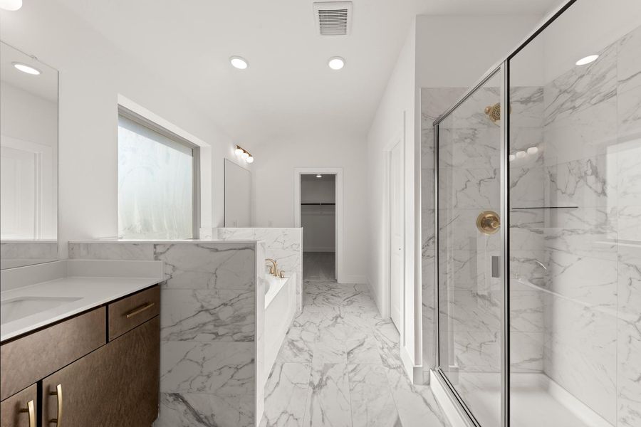 Furnished interior view inside a new home in Discovery Collection at Painted Tree Village, McKinney (Image 8). Furnished interior view inside a new home in Discovery Collection at Painted Tree Village, McKinney (Image 8).