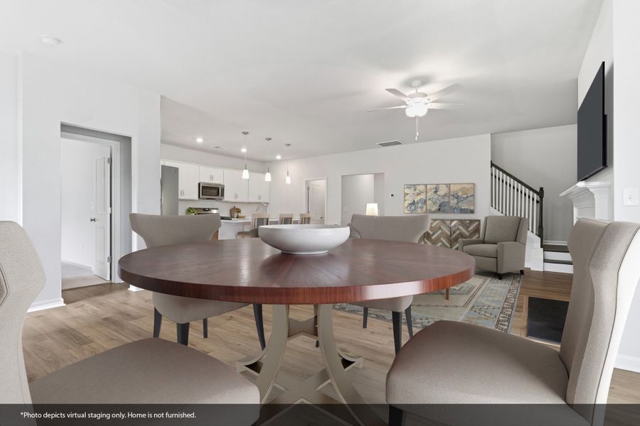 Furnished interior view inside a new home in Willowbrook, Shelby (Image 7). Furnished interior view inside a new home in Willowbrook, Shelby (Image 7).