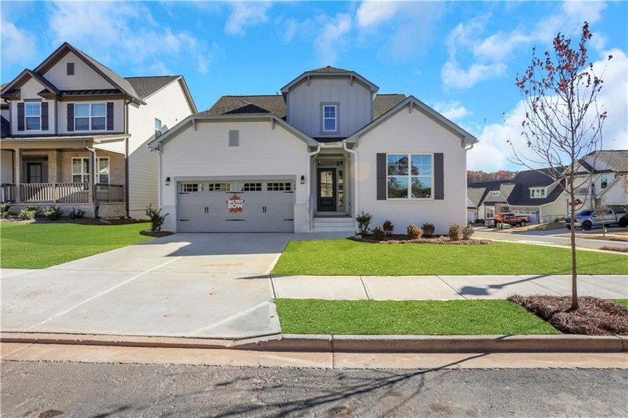 Front exterior of a new home in Marble Tree, Ball Ground, GA, highlighting curb appeal (Image 22).