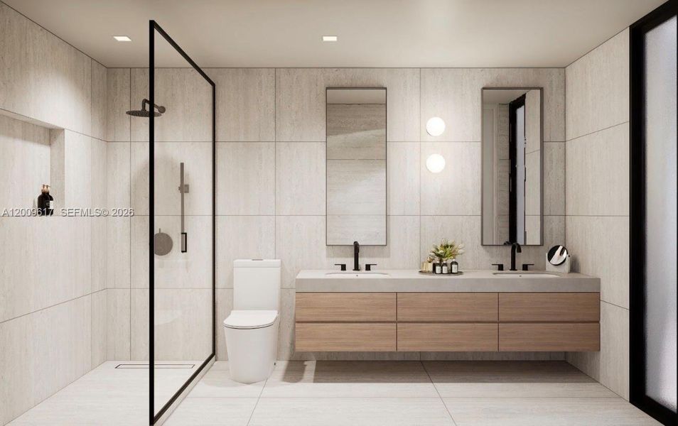 Furnished interior view inside a new home in , Miami (Image 7).