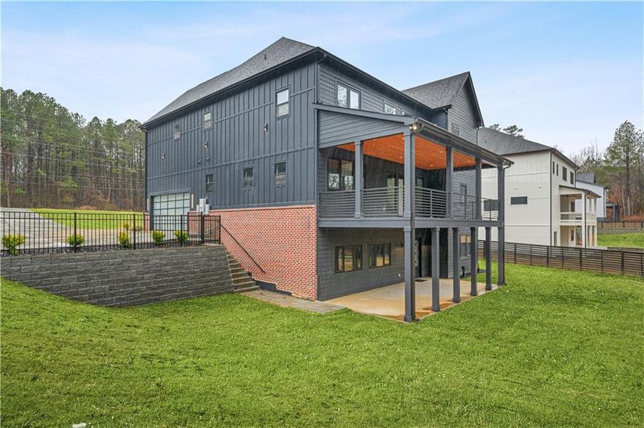 Exterior details and patio area of a home in , Atlanta (Image 4). Exterior details and patio area of a home in , Atlanta (Image 4).