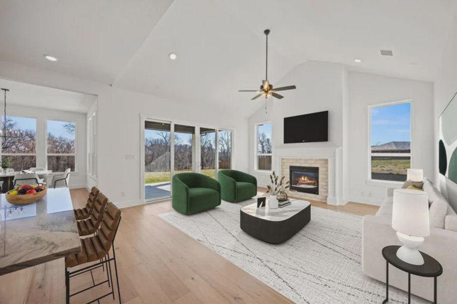 Furnished interior view inside a new home in Chatham Reserve, Providence Village (Image 7).