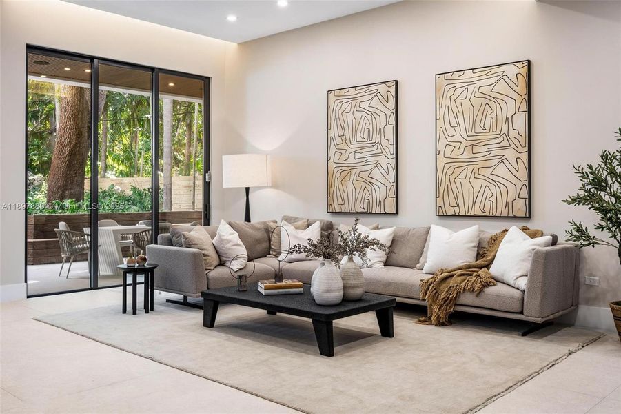 Furnished interior view inside a new home in , Miami (Image 11). Furnished interior view inside a new home in , Miami (Image 11).