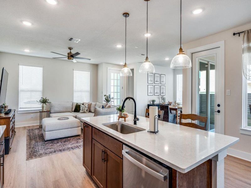 Furnished interior view inside a new home in Terrace Collection at Harvest, Argyle (Image 16).