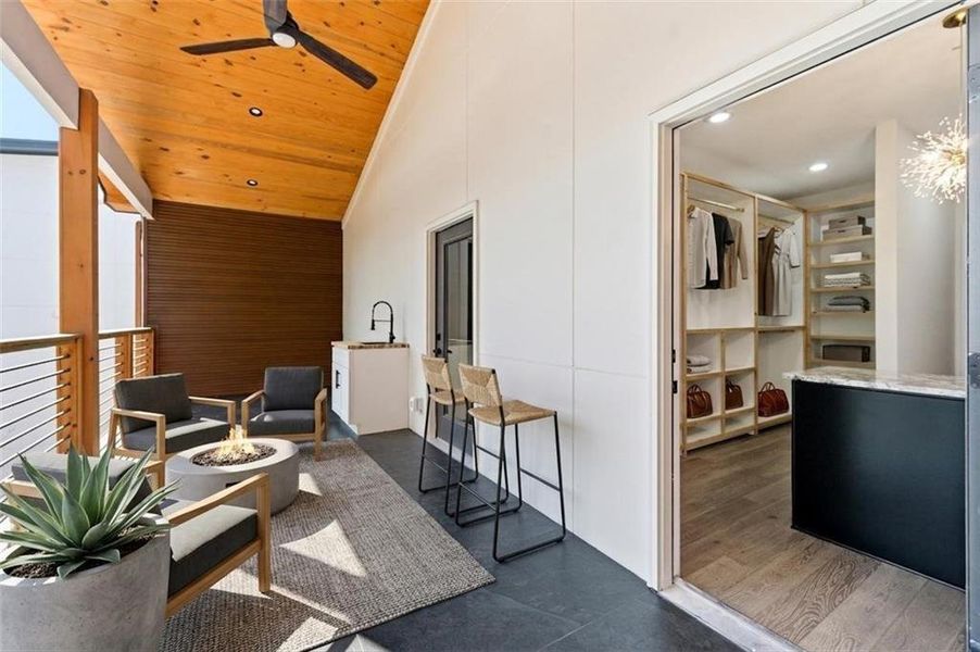 Exterior details and patio area of a home in , Atlanta (Image 27).