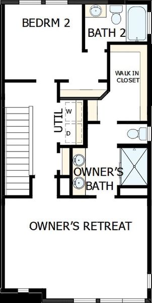 2D floor plan layout of this home in Central Living at Craig, Charlotte, NC (Image 6). 2D floor plan layout of this home in Central Living at Craig, Charlotte, NC (Image 6).