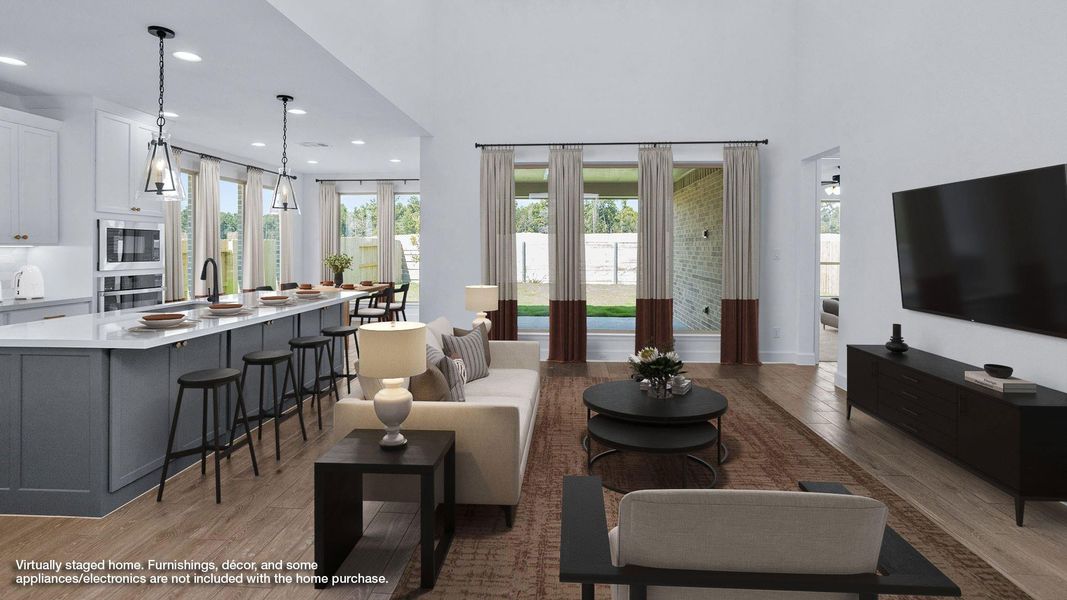 Furnished interior view inside a new home in Artavia 50', Conroe (Image 6).