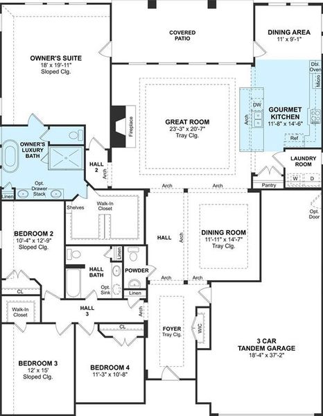 The Samuel floor plan by K. Hovnanian Homes. 1st Floor shown. *Prices, plans, dimensions, features, specifications, materials, and availability of homes or communities are subject to change without notice or obligation.