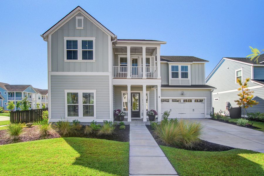 Front exterior of a new home in , Summerville, SC, highlighting curb appeal (Image 20).