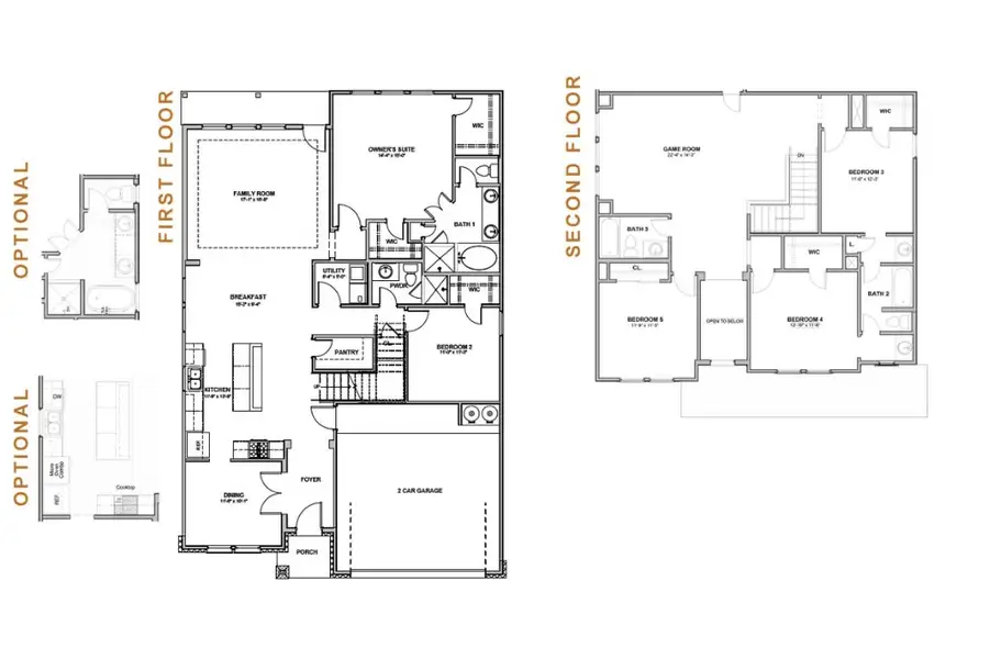 2D floor plan layout of this home in Morningstar, Georgetown, TX (Image 2). 2D floor plan layout of this home in Morningstar, Georgetown, TX (Image 2).