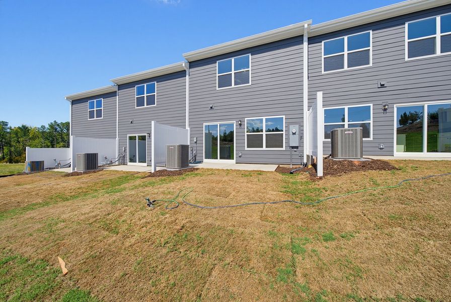 Exterior details and patio area of a home in Sweetbrier, Durham (Image 4).