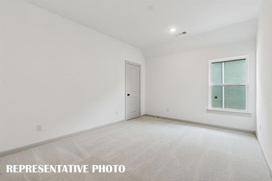 You'll enjoy nicely sized secondary bedrooms in our Sinclaire II plan.  REPRESENTATIVE PHOTO