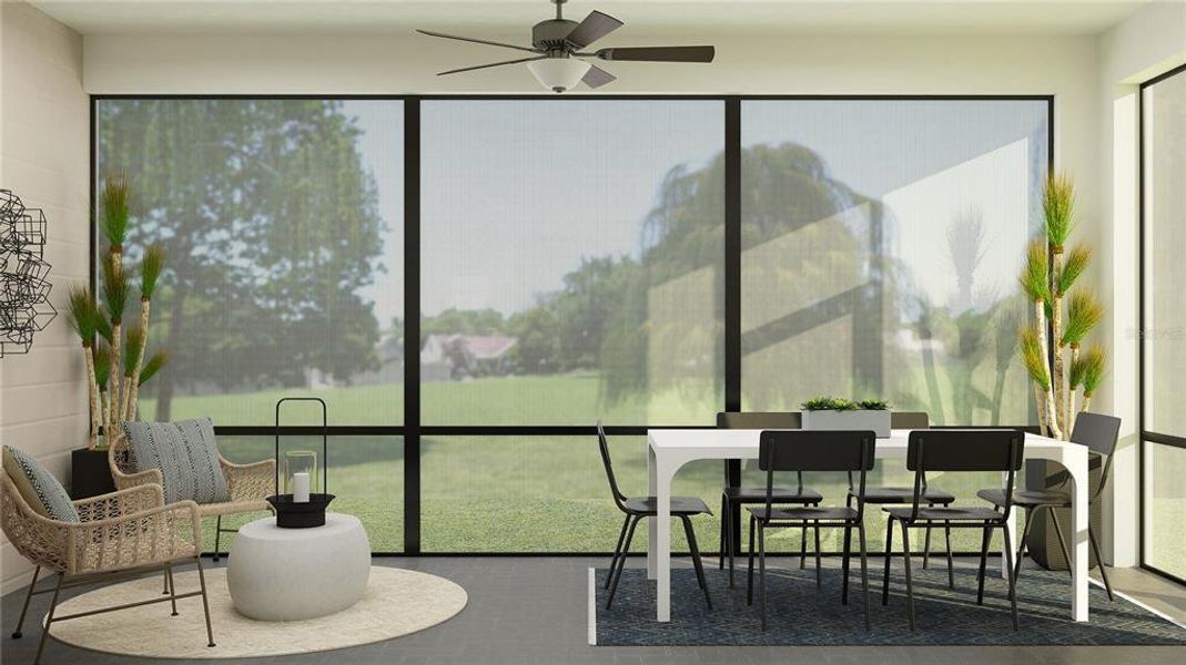 Exterior details and patio area of a home in Rye Ranch, Parrish (Image 2).