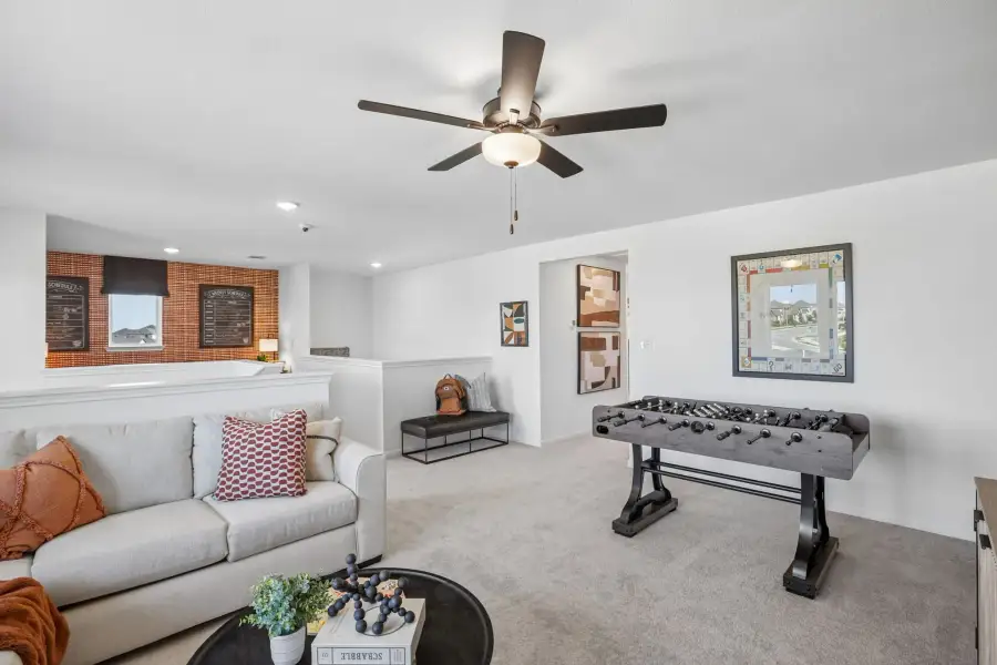 Representative furnished interior of a home built from the Sparrow by Taylor Morrison in Longview, Del Valle (Image 15).