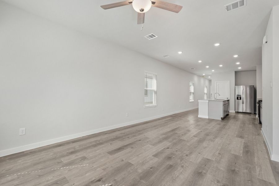 A large empty room. A large empty room.