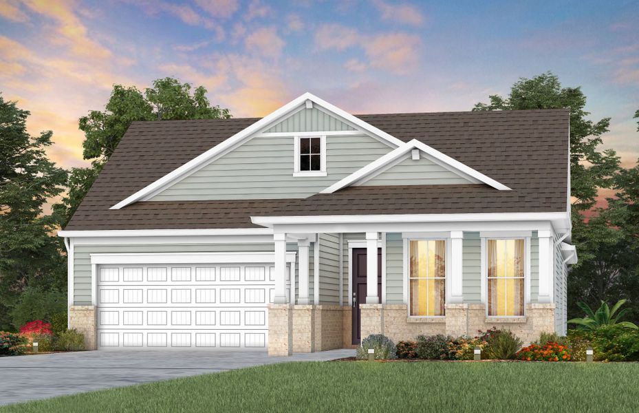Front exterior of a new home in Del Webb Barton Village, Lebanon, TN, highlighting curb appeal (Image 24). Front exterior of a new home in Del Webb Barton Village, Lebanon, TN, highlighting curb appeal (Image 24).