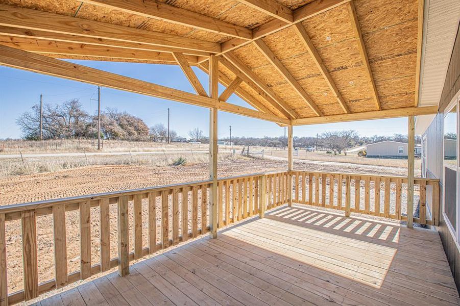 Exterior details and patio area of a home in , Springtown (Image 4).