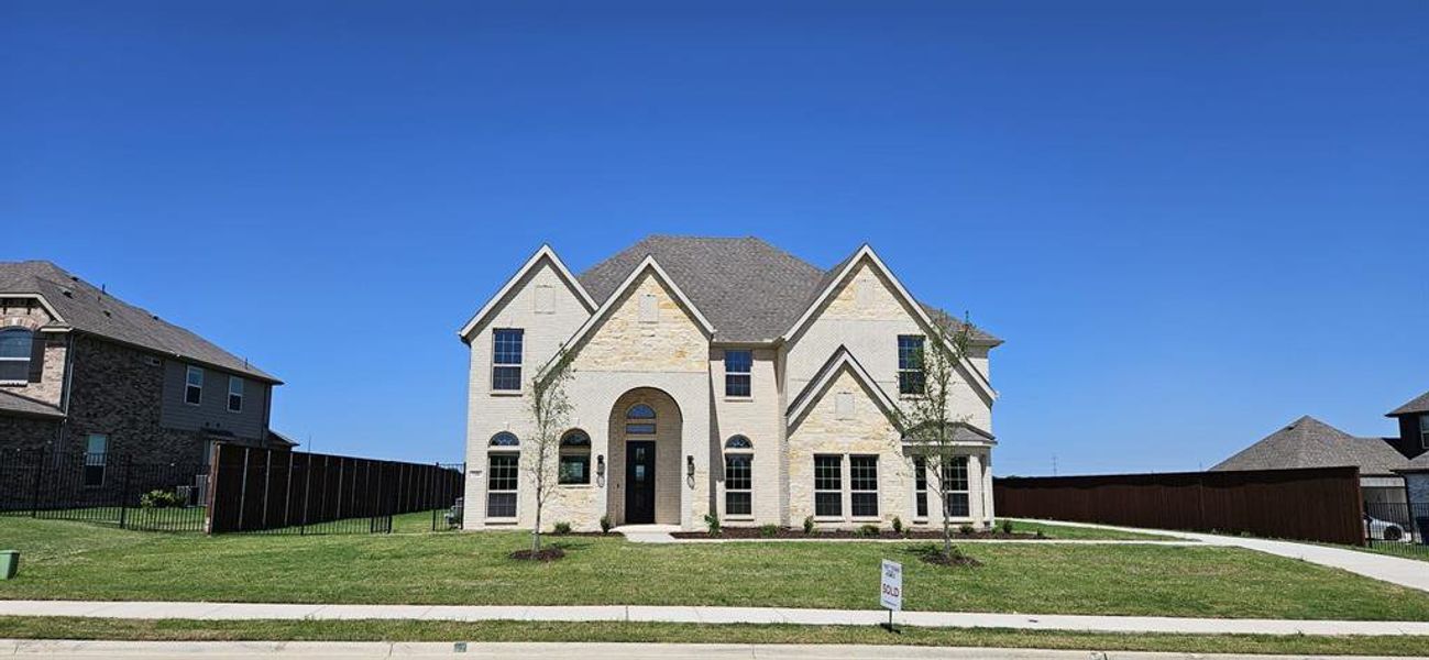 Front exterior of a new home in , Haslet, TX, highlighting curb appeal (Image 18).