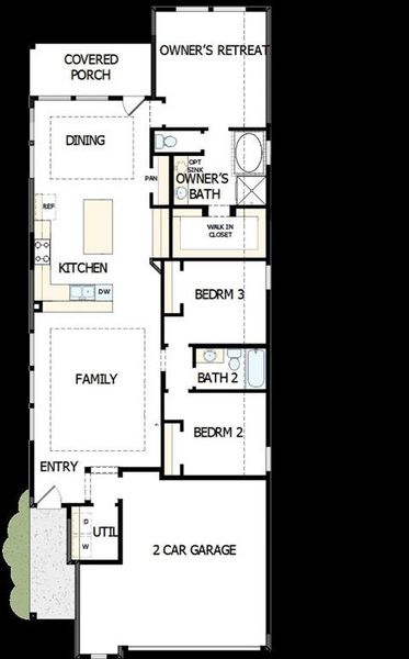 2D floor plan layout of this home in Solterra - Garden Series, Mesquite, TX (Image 3).