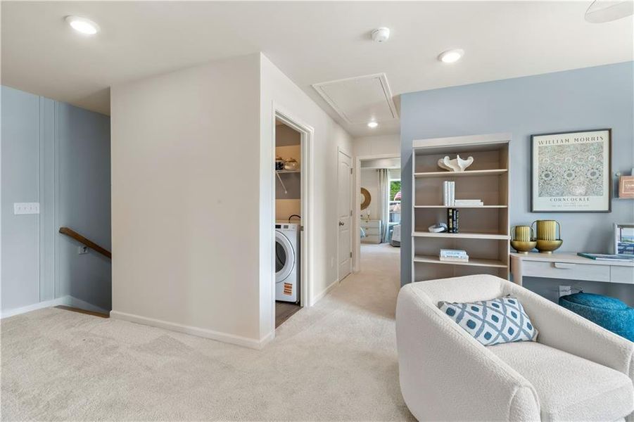 Furnished interior view inside a new home in Abbotts Crossing, Conyers (Image 27). Furnished interior view inside a new home in Abbotts Crossing, Conyers (Image 27).