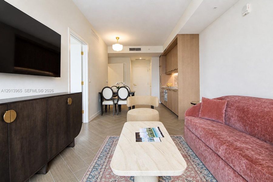 Furnished interior view inside a new home in , Miami (Image 13).