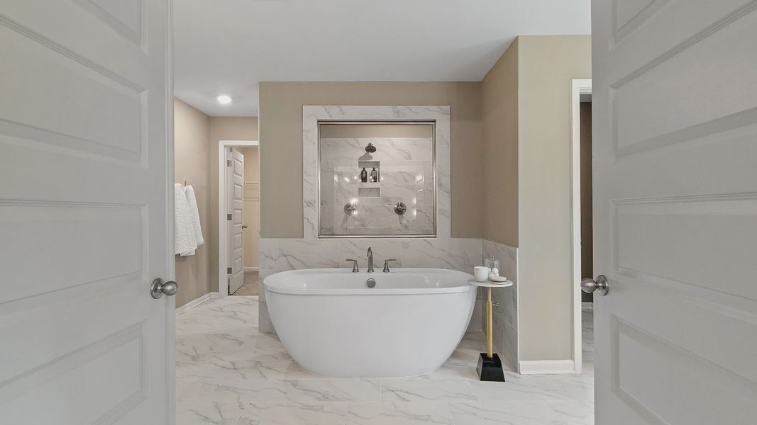 Furnished interior view inside a new home in Cambria at Traditions, Hampton (Image 26).