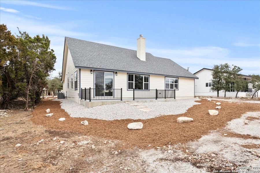 Exterior details and patio area of a home in , Fischer (Image 21).
