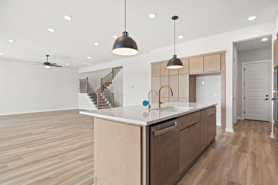 Furnished interior view inside a new home in Capitol Collection at Lariat, Liberty Hill (Image 7).