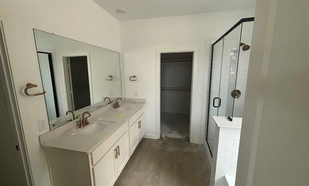 Primary Bathroom Construction Progress featuring the Serene Collection