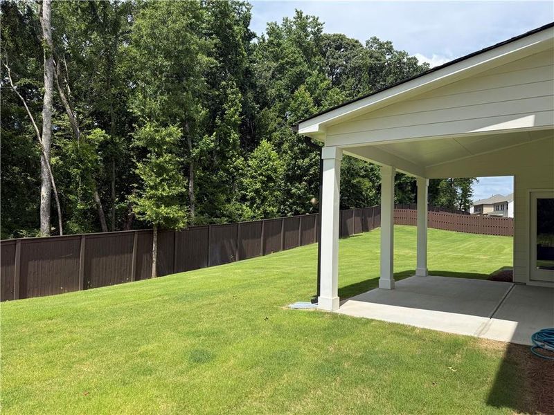 Exterior details and patio area of a home in Rosewood Lake Estates, Hoschton (Image 4).