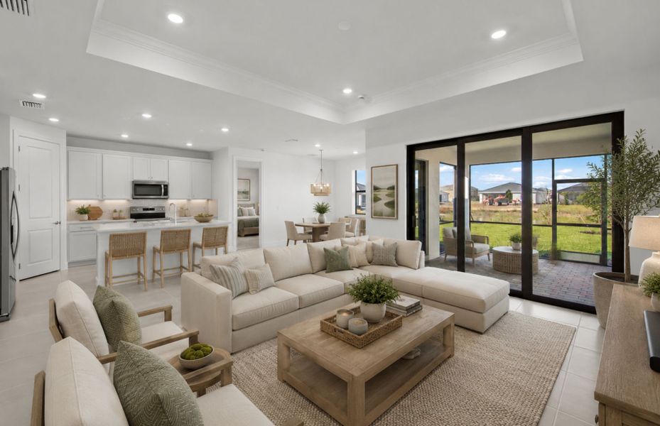 Furnished interior view inside a new home in BeachWalk by Manasota Key, Englewood (Image 7).