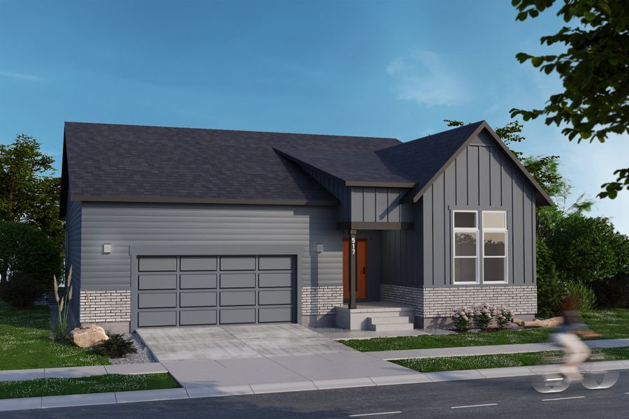Representative exterior photo of a completed home built from the Morrison by Hartford Homes in Trailside, Timnath, CO (Image 27).