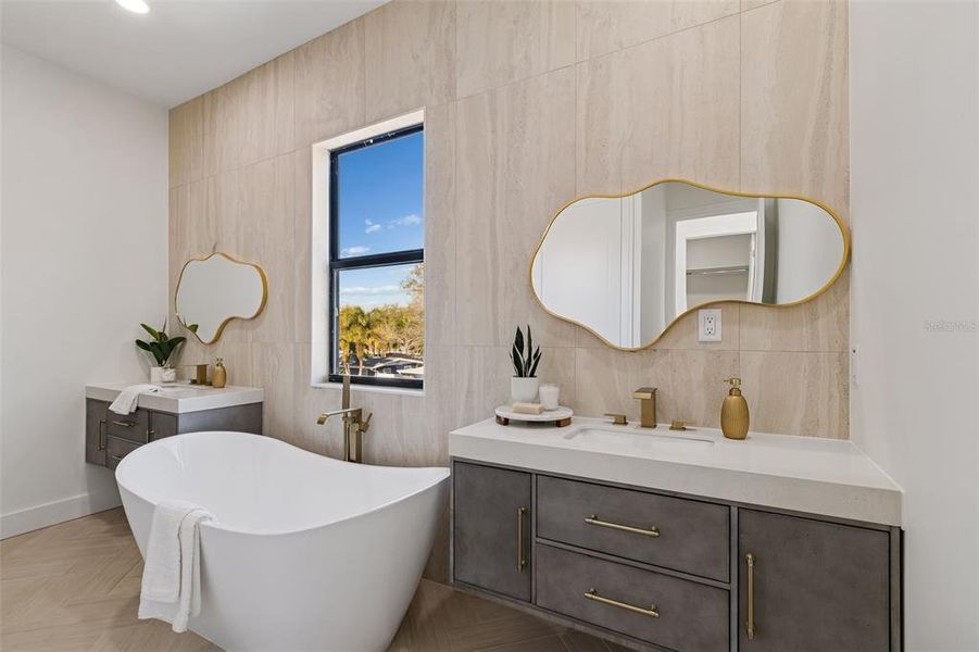 Furnished interior view inside a new home in , Tampa (Image 46).