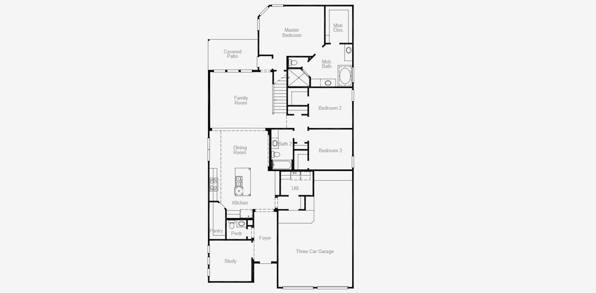 2D floor plan layout for the Farnsworth by Coventry Homes in Ramble, Celina, TX (Image 4).