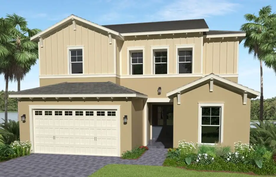 Representative exterior photo of a completed home built from the Birchwood Grand by Minto Communities in Westlake, Loxahatchee, FL (Image 4). Representative exterior photo of a completed home built from the Birchwood Grand by Minto Communities in Westlake, Loxahatchee, FL (Image 4).