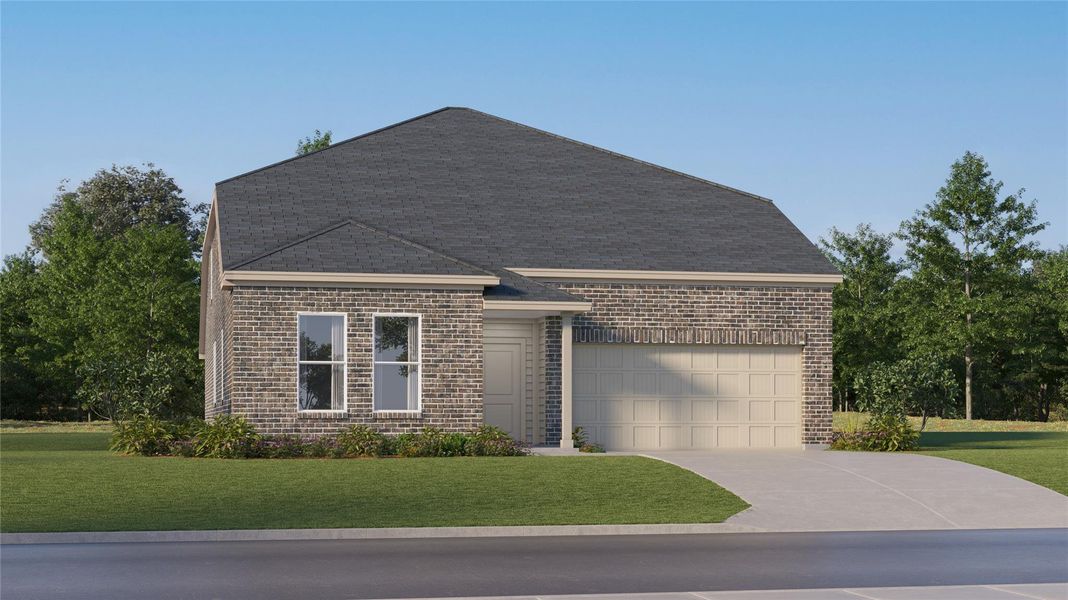 Front exterior of a new home in Waterstone: Classic Collection, Kyle, TX, highlighting curb appeal (Image 19).