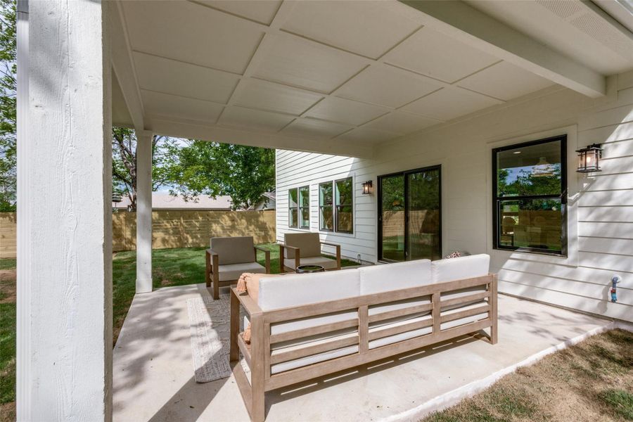 Exterior details and patio area of a home in , Austin (Image 4).
